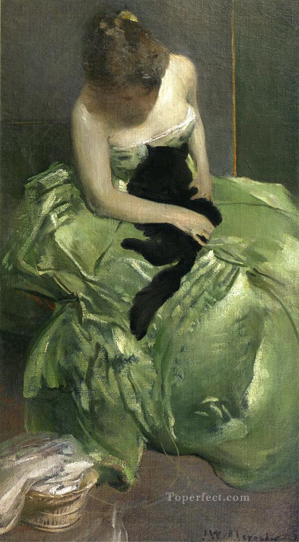 The Green Dress John White Alexander Oil Paintings